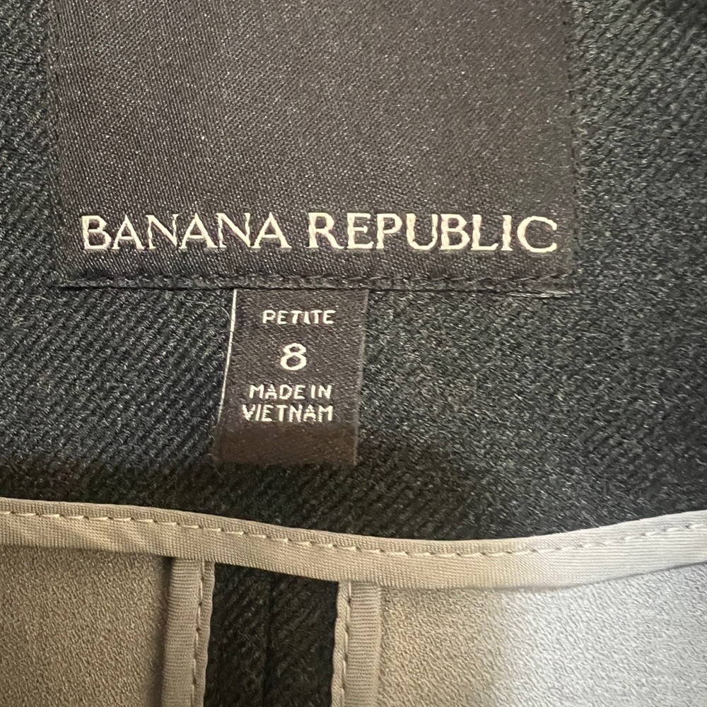 Banana Republic Trapeze Gray Cropped Three Button‎ Blazer office work Jacket 8 - Picture 11 of 11